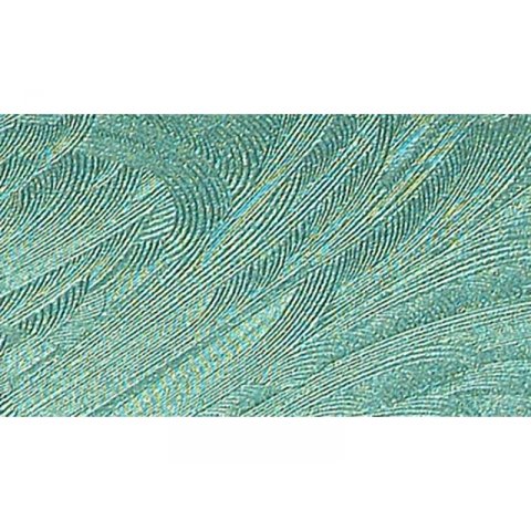Cartulina gofrada Barroco, efecto metálico irisado 230 g/m², 230 x 330, verde oscuro