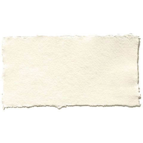 Khadi rag paper, white 150 g/m², mild rough, 75 x 100, ca. A7, 20 sheets