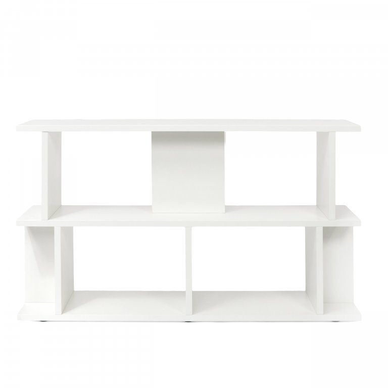 Modulor Regalsystem IO, Grundregal 1350x785x350mm, 3 Böden, 8 Wangen,weiß