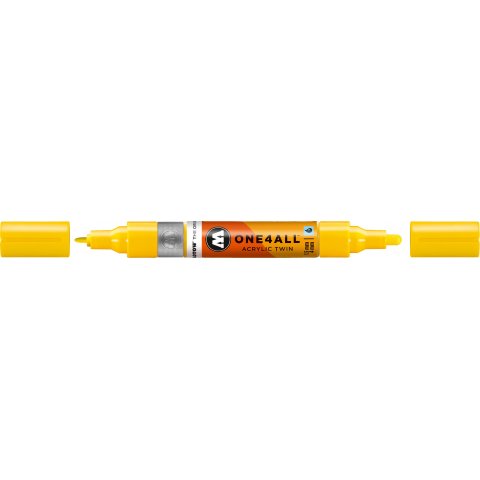 Marcador de pintura Molotow One4all acrylic Twin Ancho de línea 1,5/4 mm, amarillo cinc (006)