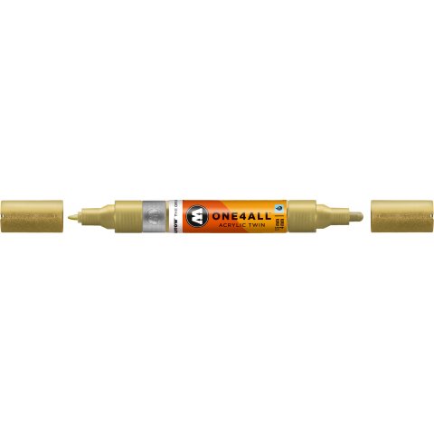 Molotow Lackmarker One4all Acryl Twin Strichstärke 1,5/4 mm, metallic gold (228)
