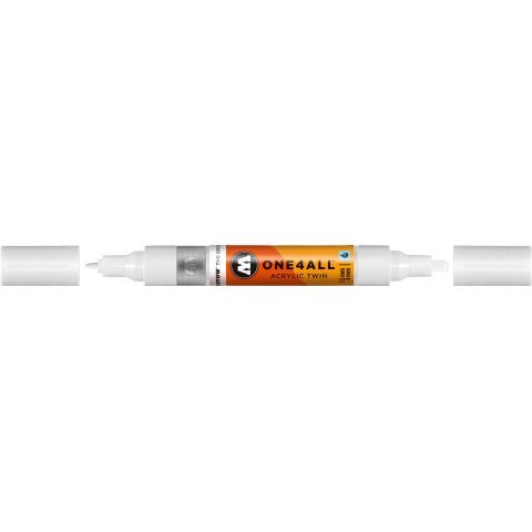 Molotow Lackmarker One4all Acryl Twin Spitze ca. 1+4 mm, naturweiß (229)