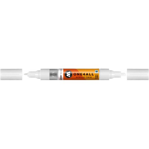 Molotow One4all Acrylic Twin marker Line width 1.5 / 4 mm, natural white (229)
