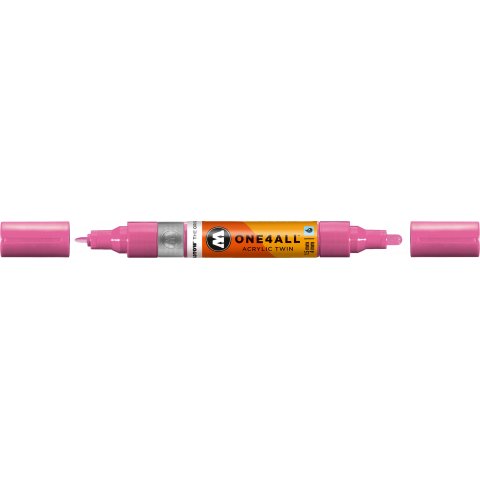 Molotow vernice marcatore One4all acrilico Twin Twin Larghezza della linea 1,5/4 mm, rosa fucsia (231)