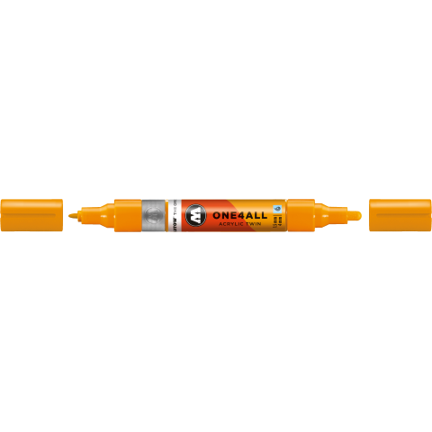 Marcador de pintura Molotow One4all acrylic Twin Ancho de línea 1,5/4 mm, naranja claro (240)