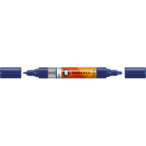 Marcador de pintura Molotow One4all acrylic Twin Ancho de línea 1,5/4 mm, azul noche (248)