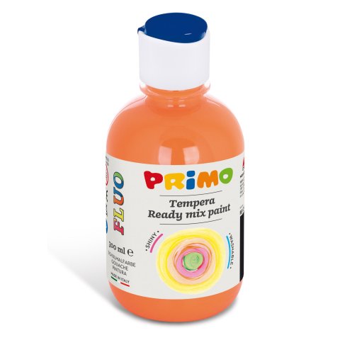 Primo pintura escolar para colorear, Ready Mix 300 ml, con tapón dosificador, naranja neón (250)