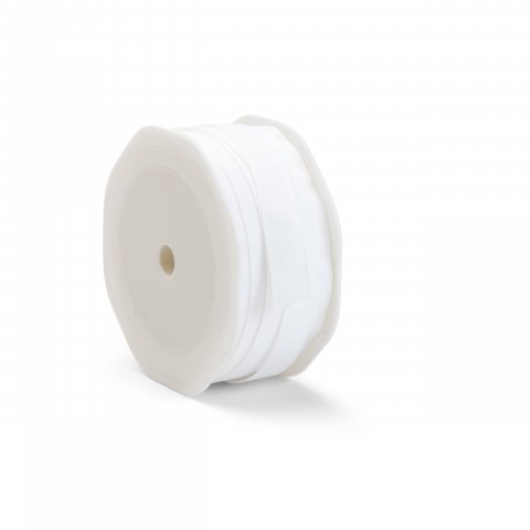 gift-wrapping ribbon Texture uni w = 12 mm, l = 20 m, 100% PES, white