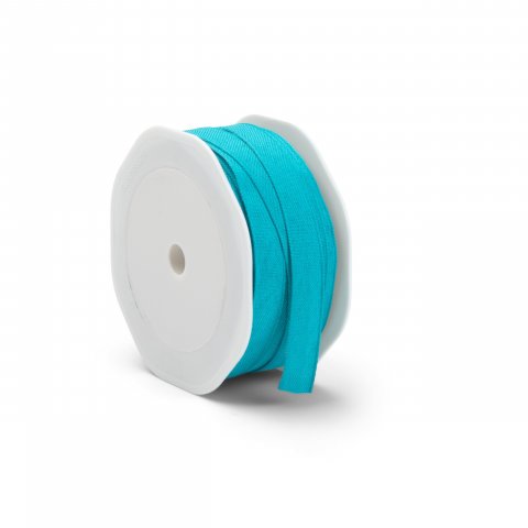 gift-wrapping ribbon Texture uni w = 12 mm, l = 20 m, 100% PES, turquoise