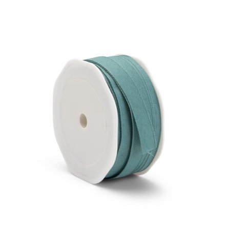 gift-wrapping ribbon Texture uni w = 12 mm, l = 20 m, 100% PES, blue-green