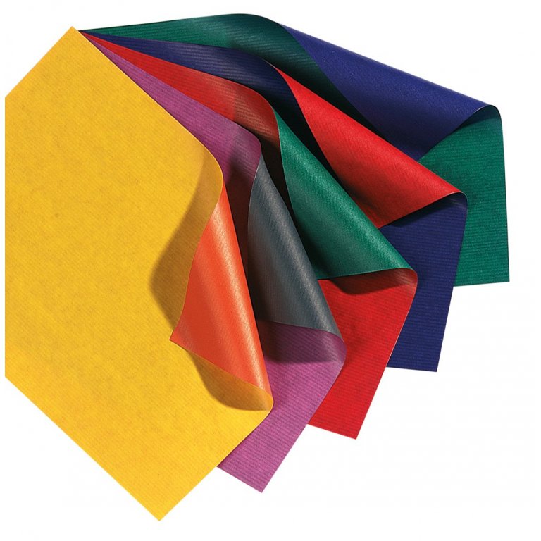 Papel de embalaje, rollos pequeños, de dos colores