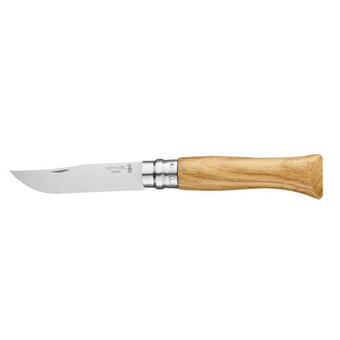 Opinel coltello in acciaio inox n. 9 inossidabile, lama 90 mm, legno di quercia