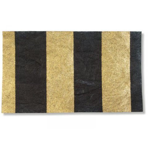 Faserseide gestreift 30 g/m², 500 x 700 mm, gold