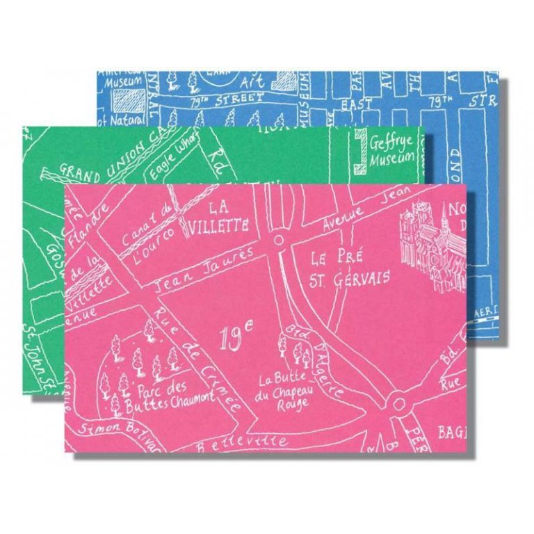 Maps gift wrap paper