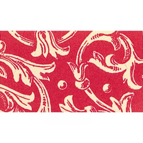 Carta Varese, farbig bedruckt 100 g/m², 500 x 700, helle Ranken auf rot