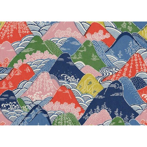 Japanese paper Katazome 60 g/m², 620 x 470 Wellenlandschaft