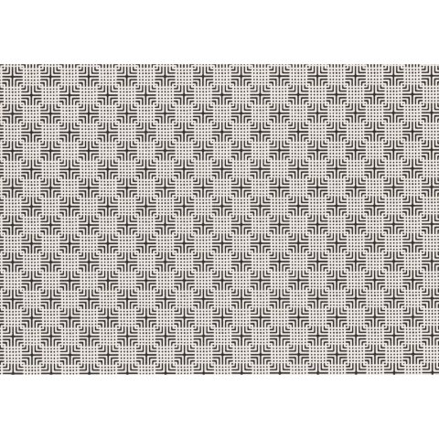 Papel japonés Chiyogami 70 g/m², 210 x 297 (BB), puntos de cruce negro/blanco