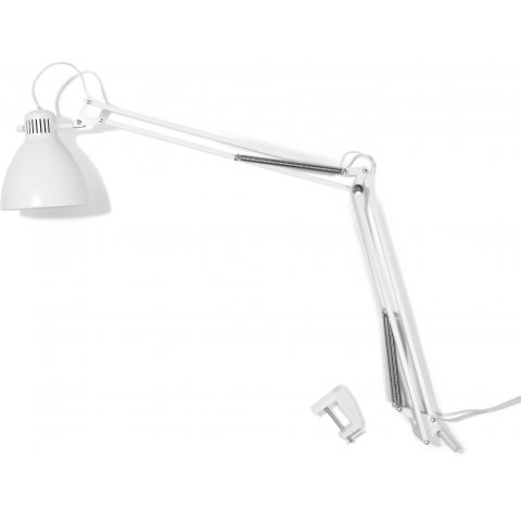 Arbeitsplatzleuchte Luxo L-1 für Leuchtmittel bis 20 W, weiß, seidenmatt