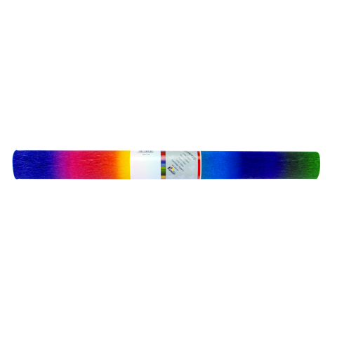 Bastelkrepp-Papier Rollen, farbig 31 g/m², b = 500, l = 2,5 m, farbfest, Regenbogen