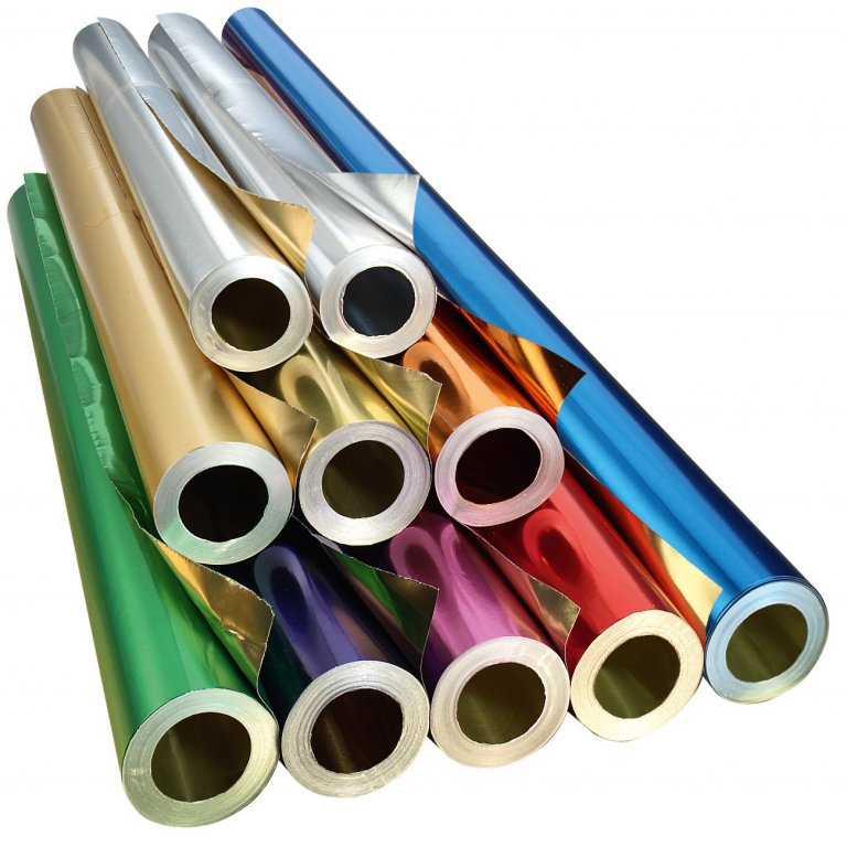 Rollos de papel aluminio p. manualidades, de color