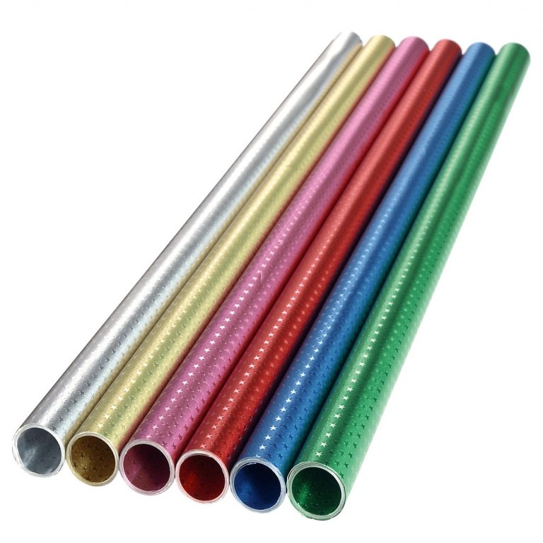 Aluminium handicraft foil rolls, star embossed
