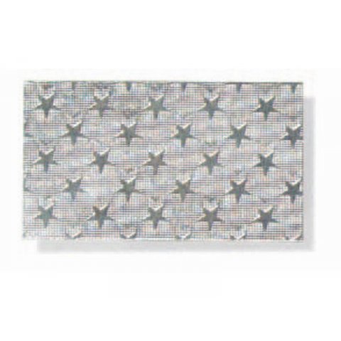 Rollos de papel de aluminio, gofrado con estrellas 90 g/m², b=500, l=0,78 m, plata/plata