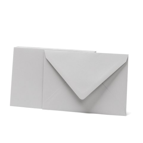 Rivoli Briefpapier Kuverts DIN C6 114 x 162 mm, 10 Stück, 120 g/m², hellgrau