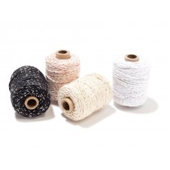 Cotton Lurex Twist Baumwollschnur m. Metallicfaden