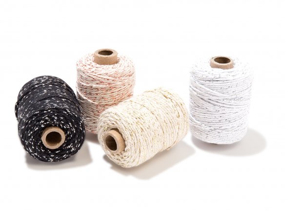 Cotton Lurex Twist Baumwollschnur m. Metallicfaden