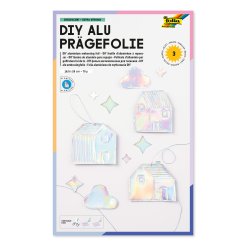 Papel de aluminio para gofrado, extrafuerte, 3 hojas, 18,5 x 29,7 cm, 70 µm, iridiscente