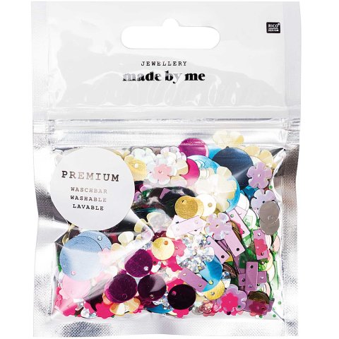 Pailletten Set 14 g, waschbar, Formenmix, bunt