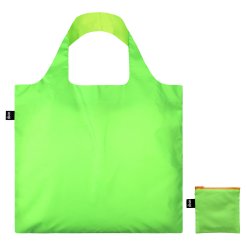 Loqi Bag neon recycled, approx. 50 x 42 cm, incl. Zipperbag, green