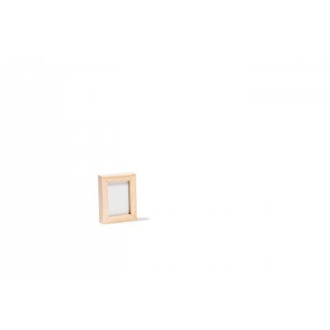 Minirahmen Kiefer, lasiert 5 x 7 cm, mit Normalglas und Rückwand, weiß