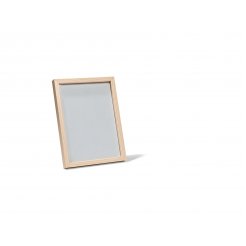 Mini picture frame, pine, varnished 15 x 21 cm, with normal glass and rear panel, white