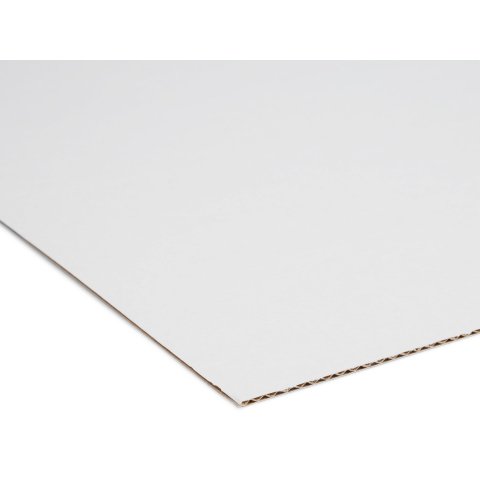 Cartone microondulato, 2 lati 1,5 x circa 1000 x circa 700 mm, BIANCO/Bianco