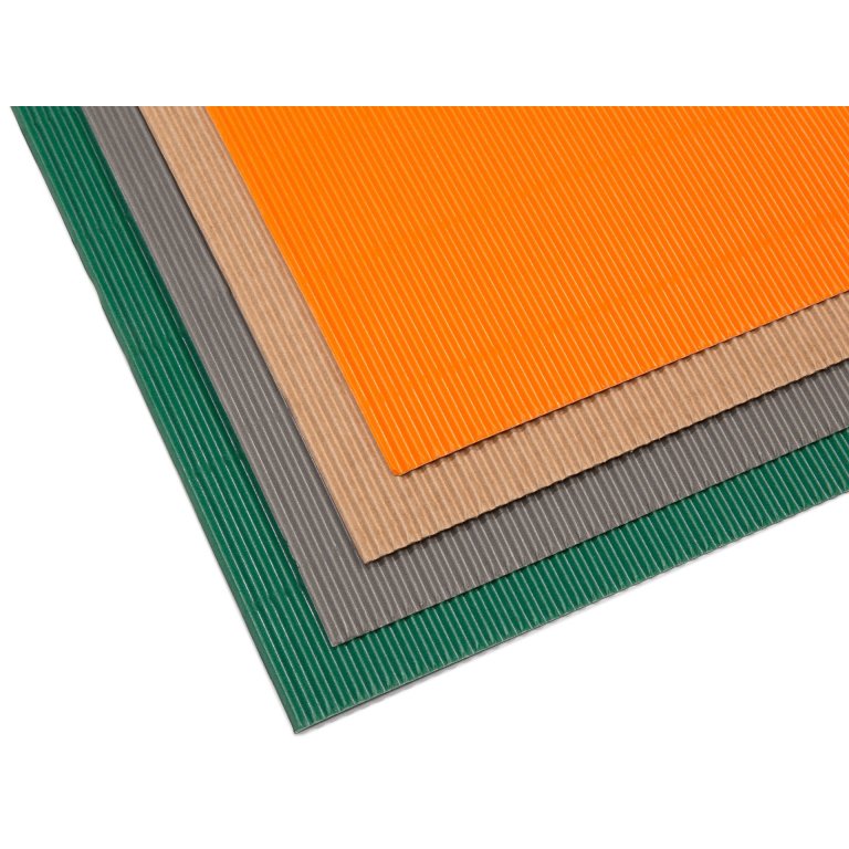 Micro-corrugated board, one-sided, sheet, coloured