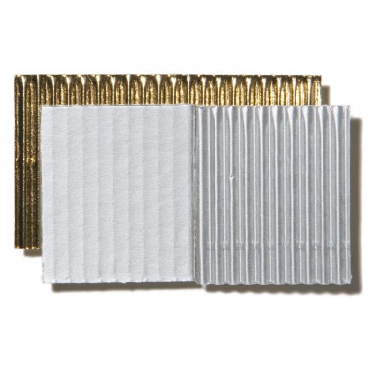 Micro-corrugated board, one-sided, sheet, metallic