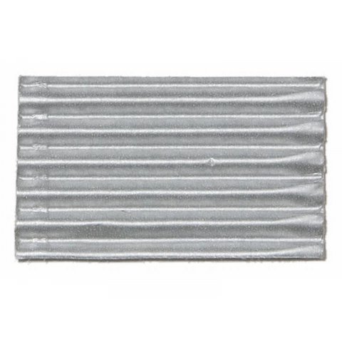 Micro-corrugated board, one-sided, sheet, metallic silk-gloss, 500 x 700, silver