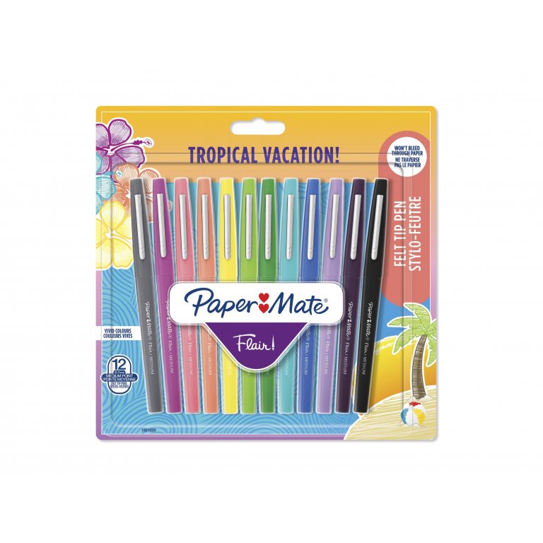 Paper Mate penna in fibra accoppiata di carta Flair M, Set