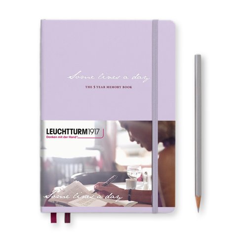 Leuchtturm Fünfjahrestagebuch Some Lines A Day A5, Medium, 365 Seiten, lilac