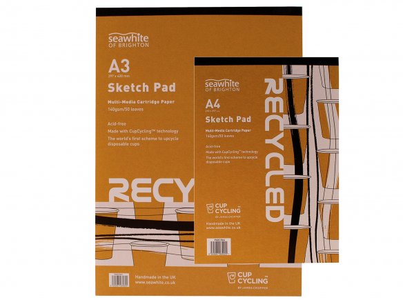 Seawhite multi-media paper pad, "Cupcycling", 140 g/m²