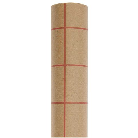 Geschenkpapier Rolle Kraftpapier Raster 200 x 70 cm, rot kariert