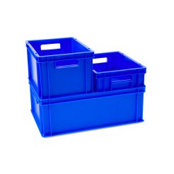 stackable box, blue