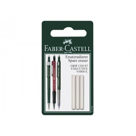 Faber-Castell replacement eraser Grip Set 3 eraser strands for Grip 1345 and 1347