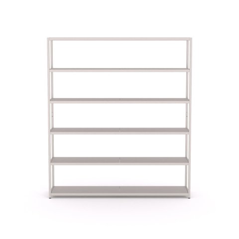 Estantería Modulor M3.6 1865x1600x400mm, blanco pimienta, RAL 090 85 05, FS