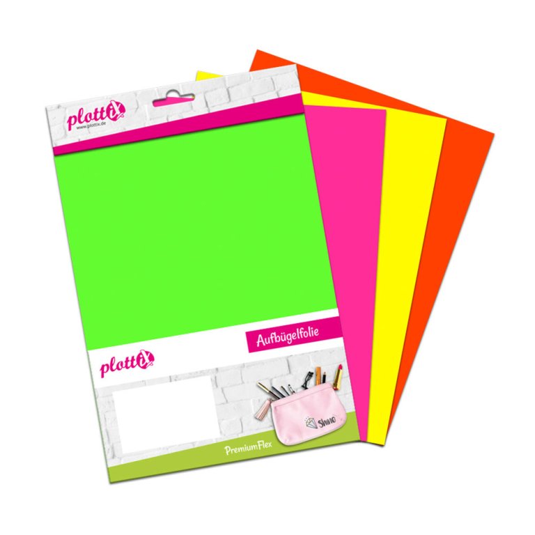 plottiX Thermal Transfer Film PremiumFlex neon Set