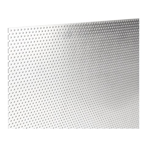 Aluminio con perforación circular a tresbolillo (corte disponibiles) RV 2.0/3.5  th = 1.0 mm, 250 x 500 mm