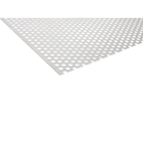 Aluminium Rundloch, versetzt (Zuschnitt möglich) RV 5,0/8,0  s = 1,0 mm, 250 x 500 mm