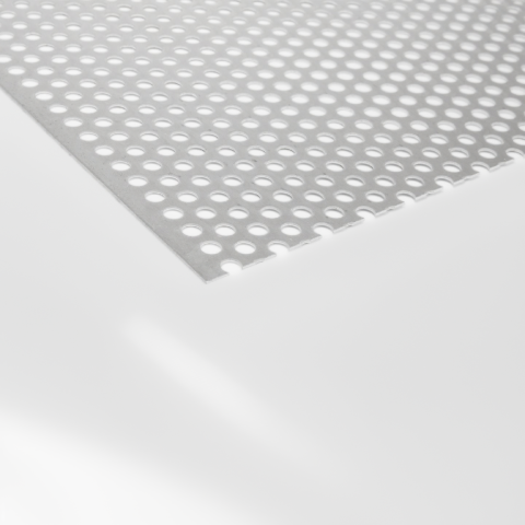 Aluminium Rundloch, versetzt (Zuschnitt möglich) RV 5,0/8,0 s = 1,5 mm, max. 1000 x max. 2000 mm
