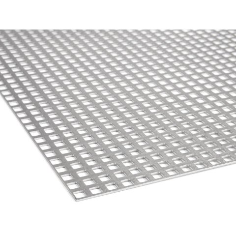 Lamiera alluminio con forature quadrate allineate (taglio disponibile) QG 5.0/8.0 s = 1.0 mm, 1000 x 2000 mm (0344916)